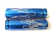 (image for) Steel Flame Grips - Blue